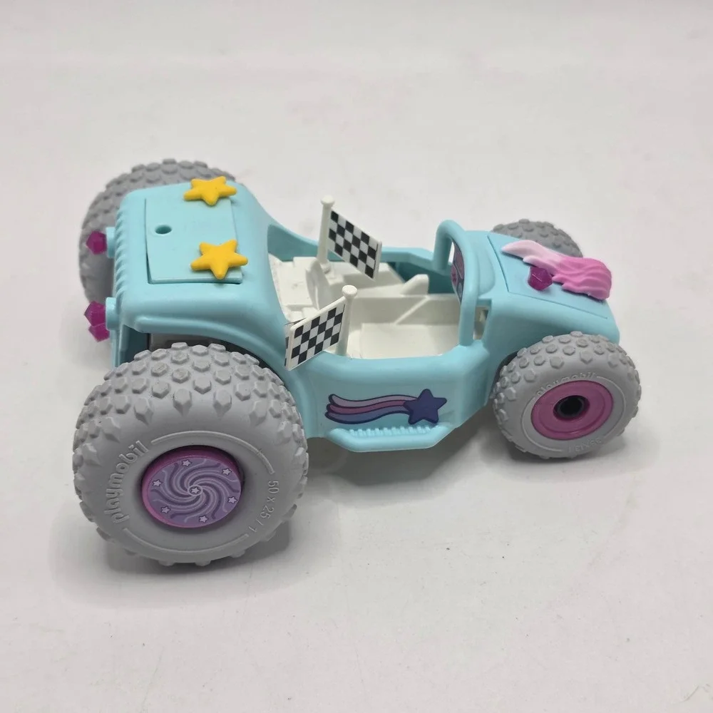 Playmobil Stunt Show Kids Blue Pink Star Racing Buggy Toy Vehicle